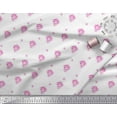 thumbnail image 3 of Soimoi Pink Japan Crepe Satin Fabric Artistic Floral Printed Craft Fabric by the Yard 42 Inch Wide, 3 of 3