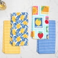 thumbnail image 3 of RITZ 100% Cotton Summer Kitchen Towels, Set of 4, Citron Stamps Dish Towels Set, 3 of 6