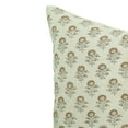 thumbnail image 2 of Fabdivine Block Print Throw Pillow Cover, 22x22 Inch Pure Linen Decorative Cushion Cover, Floral Print Boho Design Brown Pillow Cover for Sofa and Couch, 2 of 6