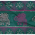 thumbnail image 4 of oneOone Organic Cotton Poplin Twill Fabric Floral & Elephant Block Printed Craft Fabric BTY 42 Inch Wide, 4 of 4