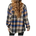 thumbnail image 5 of Womens Casual Plus Size Shacket Jacket Long Sleeve Button Down Shirts Blouses Tops, 5 of 6