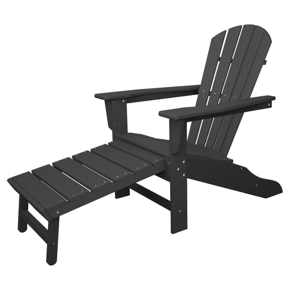 POLYWOOD® South Beach Ultimate Adirondack Chair with Hideaway Ottoman