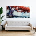 thumbnail image 4 of Large Tree and Life Paintings, Oversized Canvas Wall Art for Living Room Bedroom Decor, Abstract Landscape Artwork Nature Pictures Prints for Office Home 60x30", 4 of 4