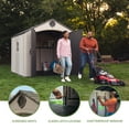 thumbnail image 4 of Lifetime Lockable DIY Polyethylene Storage Shed, 71.1 Sq. ft., 8' x 10', Tan & Dark Gray (60371), 4 of 14