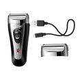 thumbnail image 2 of Afeitadora eléctrica, maquinilla de afeitar, recargable por USB, corte de cabellero húmedo y seco, de peluquería silenciosa, cortadora de cabellero , negro Macarena Afeitadora eléctrica, 2 of 8