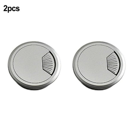 

BAMILL 2pcs 80mm Desk Plastic Grommet Table Cable Computer Desk Cover Wire Hole Cover