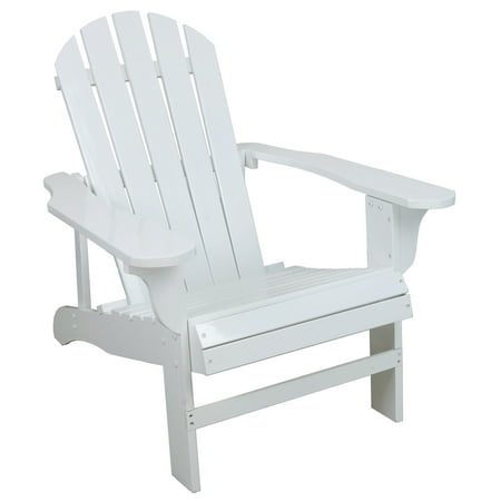 Leigh Country TX 39000 Adult Wood Adirondack Outdoor Chair - White