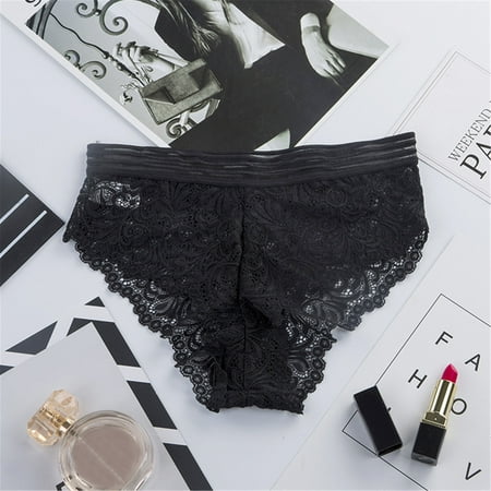 GENGING Womens Panties Womens Lady Sexy-Lace Trendy Briefs Low Waist Knickers Thongs Panties Underwear