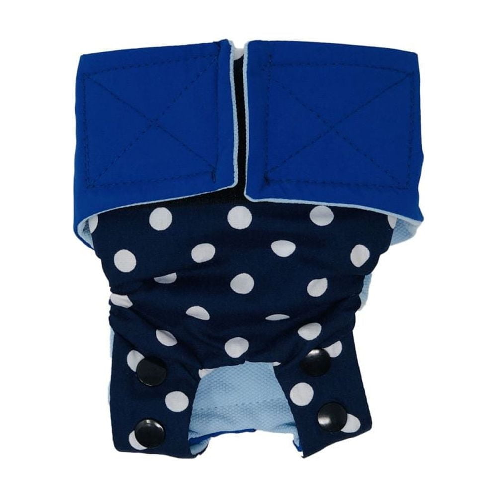 Barkertime Blue Polka Dot Cat Diaper Snappy