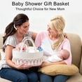 thumbnail image 3 of OAKART Diaper Caddy Organizer for Changing Table, Cotton Rope Nursery Basket for Baby Shower Gift, Newborn Essentials, Pink, 3 of 9