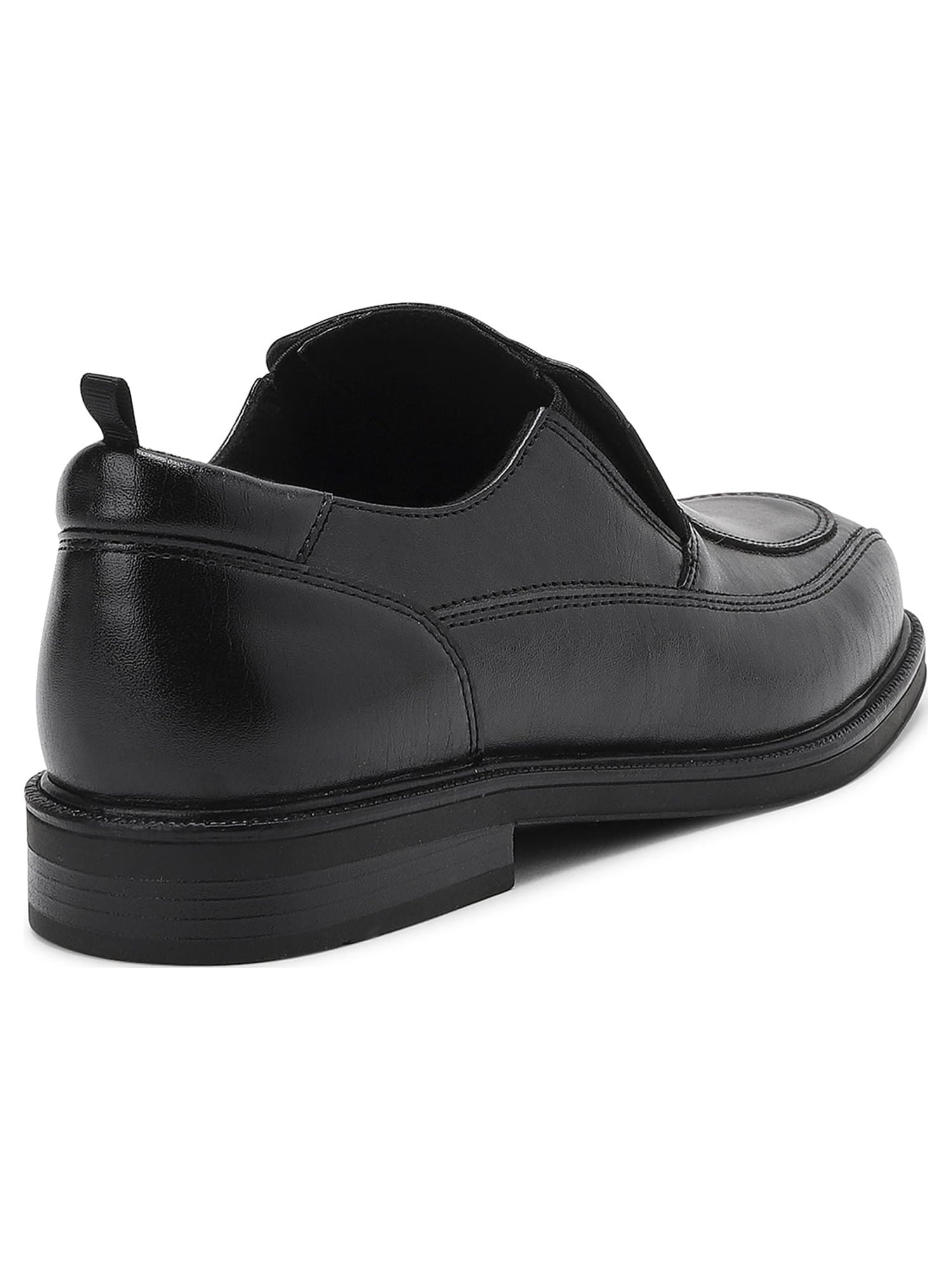 Wonder Nation; Dress Shoe Cushioned Footbed & Padded Collar Casual & Dress, Black