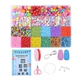 thumbnail image 4 of Abbracc Plastic Beads Loose with Scissors Eye Square Beads Letter Beads for Jewelry B, 4 of 9