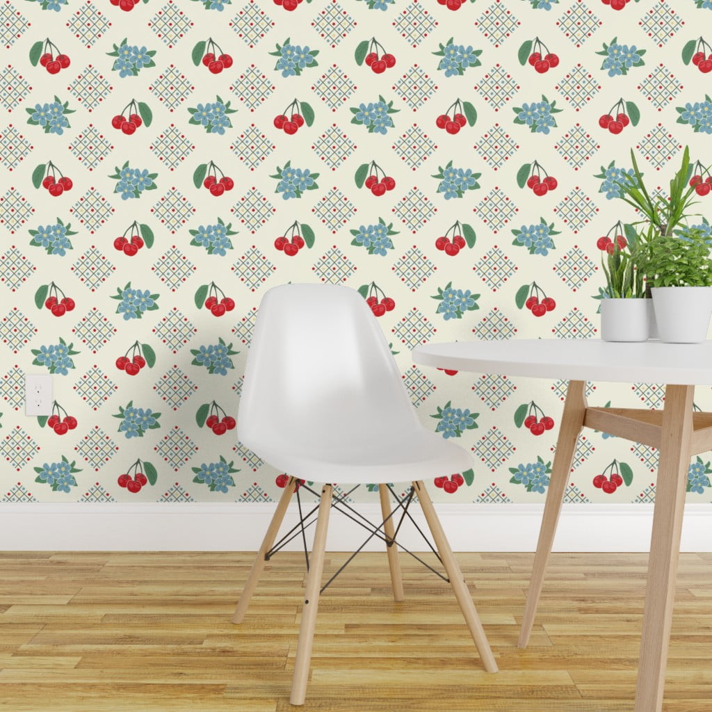 Peel-and-Stick Removable Wallpaper Cherry Kitchen Retro - Walmart.com