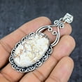 thumbnail image 4 of Adidev 30 Carat Natural Wild Horse Jasper Gemstone Oval Shape Beige Color 925 Sterling Silver Pendant for Women, 4 of 5