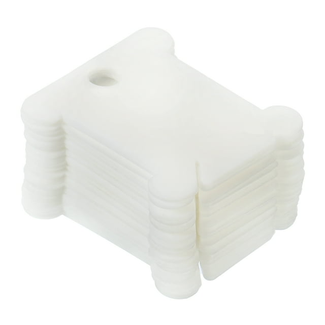 Unique Bargains Plastic Floss Bobbin Sewing Thread Card Board, White 300 Pack