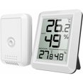 thumbnail image 1 of Indoor and Outdoor Thermometer, Hygrometer Thermometer with Outdoor Probe, Wireless Digital Hygrometer Thermometer with Large LCD Screen, / Switch, fo, 1 of 5