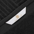 thumbnail image 5 of Superior Basketweave Egyptian Cotton Jacquard 3 Piece Towel Set, Black, 5 of 9