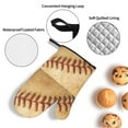 thumbnail image 3 of Fotbe Vintage Baseball for 4Pcs Oven Mitts and Pot Holders, 500℉ Heat Resistant Oven Mitts , Non-Slip Silicone Surface Safe for Baking, Cooking, BBQ, 3 of 6