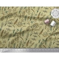 thumbnail image 2 of Soimoi Yellow Poly Georgette Fabric Artistic Leaves Stripe Decor Fabric Printed Yard 52 Inch Wide, 2 of 3