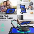 thumbnail image 3 of Case for Samsung Galaxy Tab A9+ Plus 2023 11 inch, 360 Rotating Stand Handle Shoulder Strap Heavy Duty Shockproof Cover, Dark Blue PC, 3 of 7