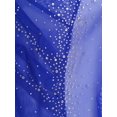 thumbnail image 4 of HULIJA Men Rhinestones V-Neck Long Sleeve Pullover Latin Tango Rumba Dance Shirt Blouse Royal Blue M, 4 of 5