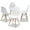 White, variant on COMHOMA Dining Chair PVC Plastic Lounge Chair Kitchen Dining Room Chair, White Set of 4