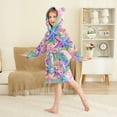 thumbnail image 2 of FORMRS Niños Bathrobe Unisex Hooded Robe Soft Plush Pajamas Sleepwear, Size 7-9T, Gradient Starfish Pattern, 2 of 7