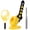 Yellow, variant on Baseball & Tennis Pitching Machine in Colorful Design with Adjustable Launch Angle for Outdoor Sports Play,Yellow