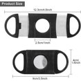 thumbnail image 5 of 2 Cigar Cutters (black), Double Guillotine Cutter, Cigar Scissors With Plastic Handles, Stainless Steel Cigar Tools, Cigar Accessories To Fit Most Siz, 5 of 5