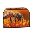 thumbnail image 2 of Yiaed Honeybee On Vibrant Flower Print Two Slice Bread Machine Cover, Universal Size Kitchen Appliance Cover for Bread Machine,Bread Machine Cover, 2 of 7