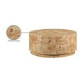 thumbnail image 2 of Meridian Furniture Burl Round 36" Coffee Table in Natural Ash Wood, 2 of 9