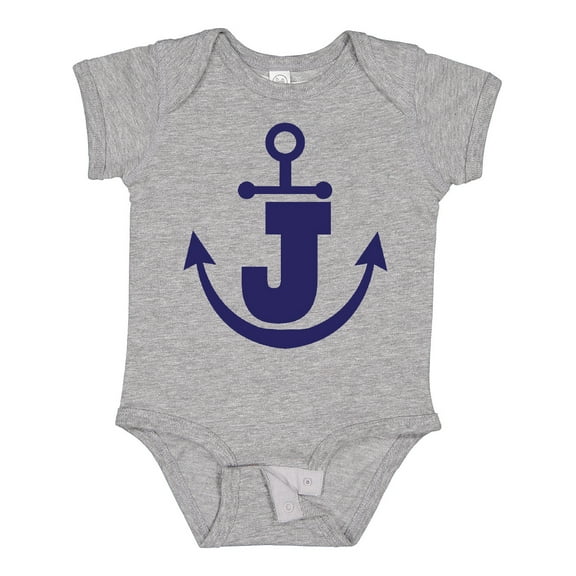 Inktastic Monogram J Nautical Anchor Boys or Girls Baby Bodysuit