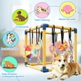 thumbnail image 6 of MQAAUP Puppy Play Gym with 8 Hanging Toys, 19.5"x19.5" Adjustable Indoor Dog Jungle Gym for Small Dogs, Training & Anxiety Relief, 6 of 8