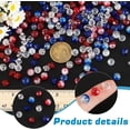 thumbnail image 4 of 270pcs 8mm Red White Blue Beads for 4th of July 9 Styles Glass Crackle Beads Faceted Bead Patriotic Bead for Independence Day Bracelet Necklace Jewelry Making Baseball Necklace, 4 of 6