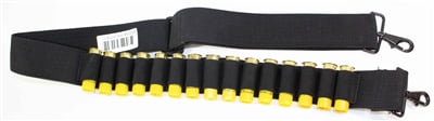 NcStar AASH Adjustable Shotgun Bandolier Sling w/ Swivels for 12 ga Shells Black 