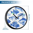 thumbnail image 3 of Indoor 12' Voice-Activated Luminous Decoration Wall Clock With LED Night Light Various Fishes, 3 of 8
