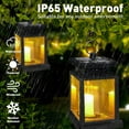 thumbnail image 5 of BIQIANWO 4 Pack Solar Candle Flickering Lights Led Hanging Solar Lanterns Lights for Garden, Patio, Umbrella, Tent, Tree, Yard, Deck, Camping, 5 of 9