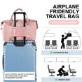 thumbnail image 5 of ​WANALIT Waterproof Duffel Bag for Gym and Travel, Weekender Carry On with Wet Dry Compartment, Luggage Sleeve, Airplane Approved (Pink)​​, 5 of 8