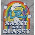 thumbnail image 2 of Smurfette Sassy Classy Smurf Rainbow Women's Graphic T Shirt Tees Brisco Brands S, 2 of 6