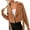 Khaki, variant on YYDGH Womens 2023 Winter Fall Blazer Jackets Zip Up Corduroy Crop Coats with Belt Khaki S