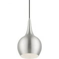 thumbnail image 2 of 49016-91-Livex Lighting-Andes - 1 Light Mini Pendant In Urban Style-19.5 Inches Tall and 7.75 Inches Wide-Brushed Nickel/Polished Chrome Finish, 2 of 2