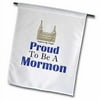 3dRose Proud To Be A Mormon With Brigham City Utah Temple, Garden Flag, 12 by 18-Inch