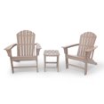 thumbnail image 3 of Hampton Weather Wood Outdoor Patio Adirondack Chair and Table Set (3-Piece), 3 of 13