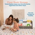 thumbnail image 3 of ECR4Kids 3-Shelf Floor Book Display with Handles, 36in, Children's Furniture, Grey Wash, 3 of 9