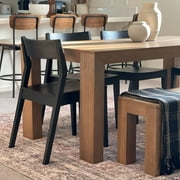 Plank+Beam 72 Modern Dining Table for 6, Solid Wood Rectangular Dining Table for Kitchen/Dining Room, Pecan Wirebrush