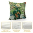 thumbnail image 4 of HENGT  Ming Vase Green Chinoiserie Throw Pillow Cover Traditional Chinese Designer Lumbar Pillow Case Cushion Cover Asian Body Pillow Covers Home Decor for Sofa Living Room Bedroom, 4 of 5