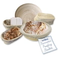 thumbnail image 7 of 10 Inch Oval Bread Basket Proofing Set- Banneton Bread Proofing Basket + Cloth Liner + Bowl Scraper + Smoother - For Home Bakers and Professionals- ByChefCD, 7 of 7