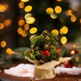 thumbnail image 6 of Christmas Decorations Christmas Gifts For Women 5.12inches Mini Christmas Tree Ornaments Christmas Ambience Desktop Red Fruit Linen Christmas Tree Decorations Best Christmas Decor Home, 6 of 6