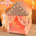 thumbnail image 1 of Princess Tent w/Star Light String and 2pcs Windows Playhouse Tent Large Space Fairy Castle Tent for Reading and Relaxing Play Tent for Kids Christmas Gift, 1 of 6
