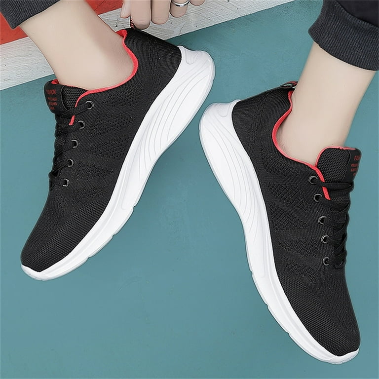Shoes For Men Summer Sports Breathable Cozy Mesh Lace Up Casual Fashion Sneakers Sports Antiskid Sneakers 2024 Water Shoes Mens Water Shoes Limited Promotion Walmart
